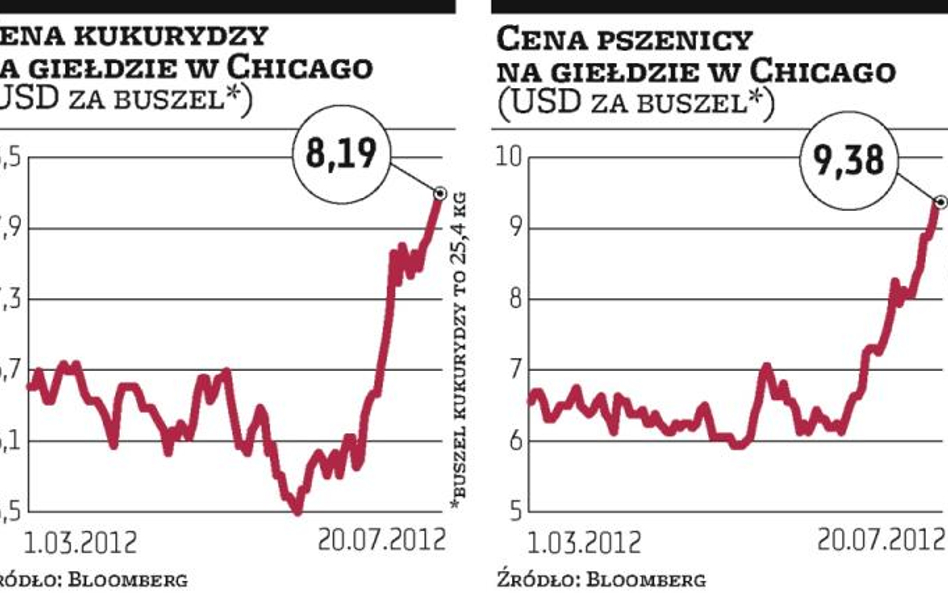 Amerykańska susza napędza zbożową hossę.