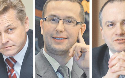 Sławomir Ziegert, szef Biotonu, Wojciech Gudaszewski, prezes DM WDM, i Piotr Sucharski kierujący zar