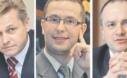 Sławomir Ziegert, szef Biotonu, Wojciech Gudaszewski, prezes DM WDM, i Piotr Sucharski kierujący zar