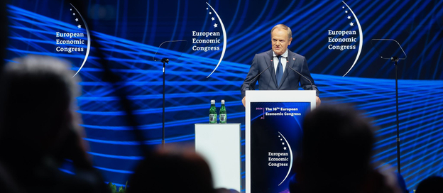 Premier Donald Tusk podczas Europejskiego Kongresu Gospodarczego