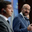 Szef Rady Europejskiej Charles Michel (z prawej) i prezydent Ukrainy Wołodymyr Zełenski (zdjęcie z 2