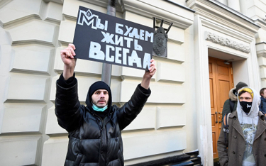 Protest przed Sądem Najwyższym w Moskwie