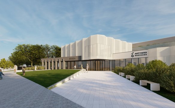 W kompleksie przewidziano budowę zjeżdżalni wodnych oraz trybun dla publiczności