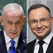 Premier Donald Tusk, premier Izraela Beniamin Netanjahu i prezydent Andrzej Duda