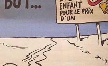 Karykatura Aylana w Charlie Hebdo