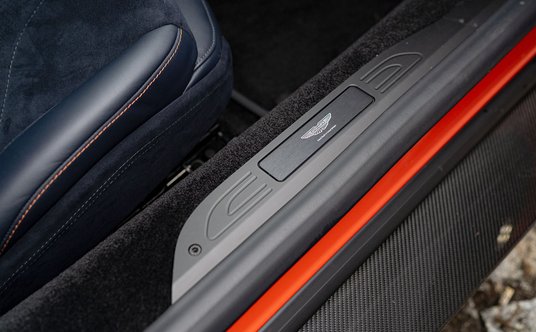 Szerokie progi i karbonowe boczne listwy