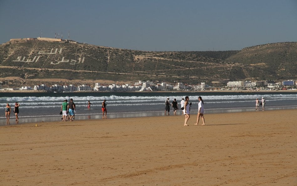 Leżący nad oceanem Agadirodznacza się wyjątkowo szeroką plażą