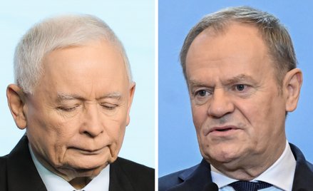 Prezes PiS Jarosław Kaczyński i przewodniczący Platformy Obywatelskiej, premier RP Donald Tusk