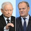 Prezes PiS Jarosław Kaczyński i przewodniczący Platformy Obywatelskiej, premier RP Donald Tusk