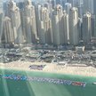 Plaża JBR w Dubaju, widziana z Ain Dubai, największego koła widokowego na świecie.