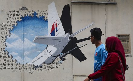 Mural w mieście Shah Alam przedstawiający MH370