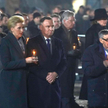 Agata Kornhauser-Duda, prezydent Andrzej Duda i Marian Turski, były więzień Auschwitz
