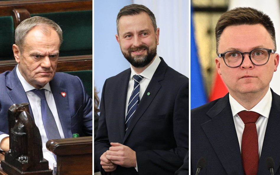 Donald Tusk, Władysław Kosiniak-Kamysz, Szymon Hołownia