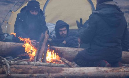Imigranci na granicy Polski z Białorusią