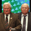 Lech Wałęsa i Michaił Gorbaczow na 12. Światowym Szczycie Laureatów Pokojowej Nagrody Nobla na Uniwe