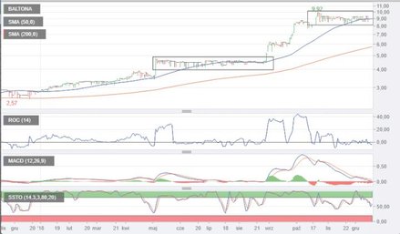 1. Baltona jako jedyna przekroczyła 200 proc.Handlowa spółka zdystansowała w tym roku swoich konkure