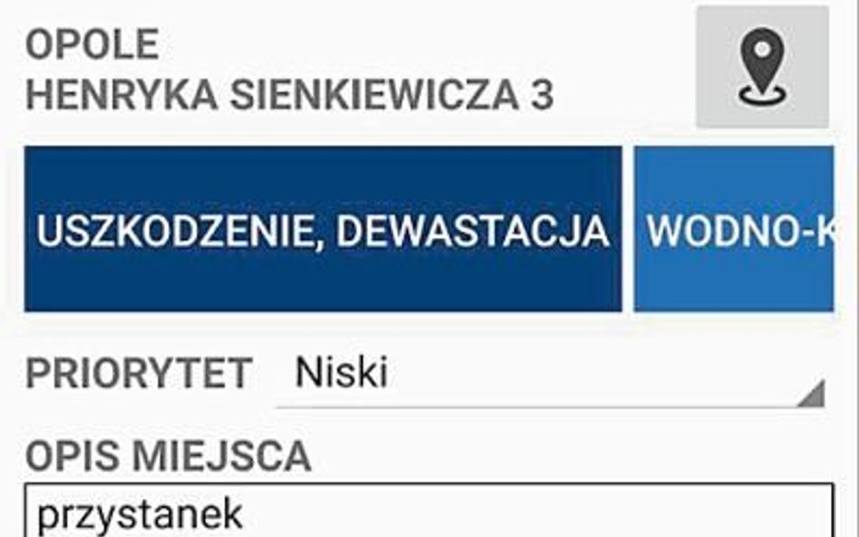 Dzięki nowej, łatwej w obsłudze aplikacji, można szybko zasygnalizować sytuację wymagającą interwenc