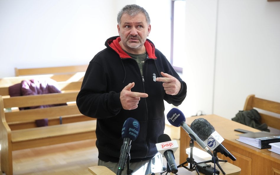 Sędzia Waldemar Żurek, występujący w sprawie jako oskarżyciel posiłkowy, na sali rozpraw Sądu Rejono