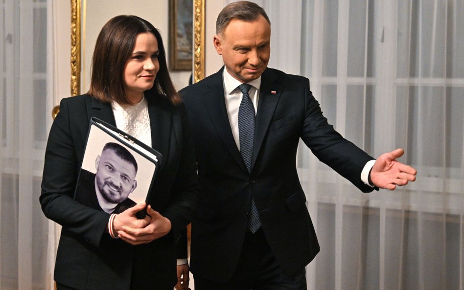 Andrzej Duda spotkał się w Belwederze ze Swietłaną Cichanouską