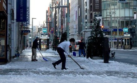 Japonia zasypana śniegiem