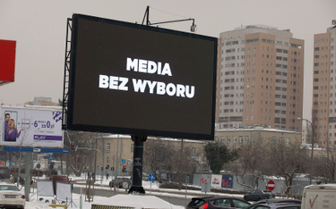 Informacje o proteście pojawiły się m.in. na billboardach w centrum Warszawy