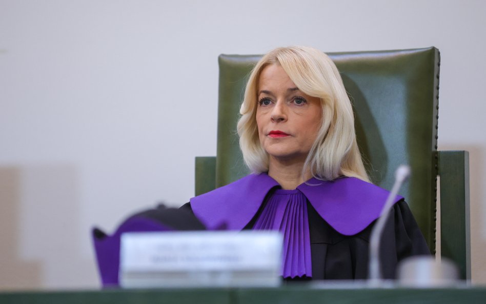 Sędzia Maria Szczepaniec podczas jawnego posiedzenia Sądu Najwyższego