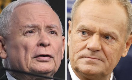Prezes PiS Jarosław Kaczyński i premier RP, przewodniczący Platformy Obywatelskiej Donald Tusk
