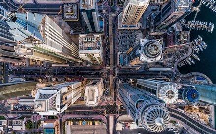 Widok na budynki w Dubaju