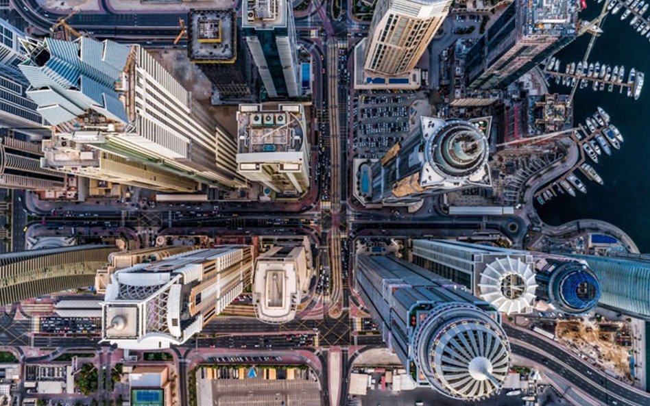 Widok na budynki w Dubaju