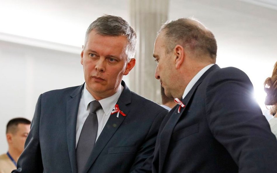 Tomasz Siemoniak i lider PO Grzegorz Schetyna