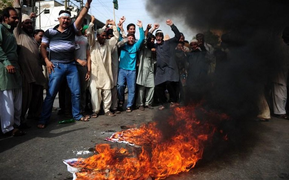 Protest muzułmanów w Pakistanie