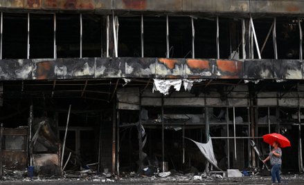 Zniszczone centrum handlowe w podkijowskiej Buczy (fot. ilustracyjna z 16 sierpnia)