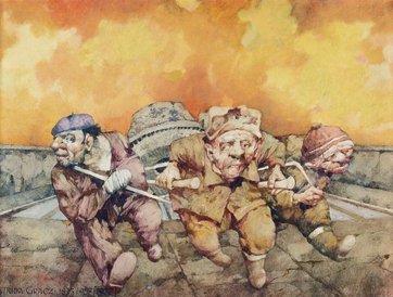 Obraz Jerzego Dudy-Gracza był wielokrotnie reprodukowany.