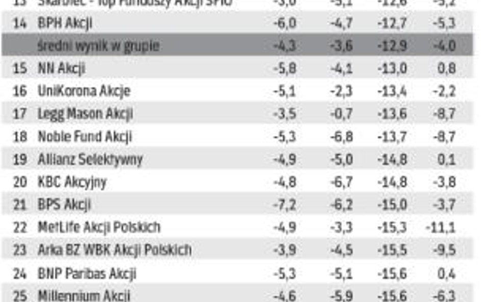 Fundusze akcji polskich
