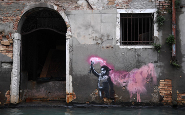 Powódź w Wenecji zalała dzieło Banksy'ego