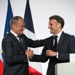 Donald Tusk i Emmanuel Macron