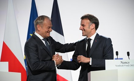 Donald Tusk i Emmanuel Macron