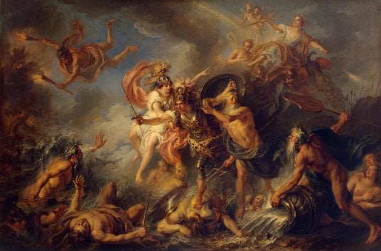 Charles-Antoine Coypel (1694–1752), „Gniew Achillesa” – obraz z 1737 r. (obecnie w zbiorach Państwow