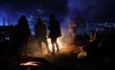 Imigranci na granicy Polski z Białorusią