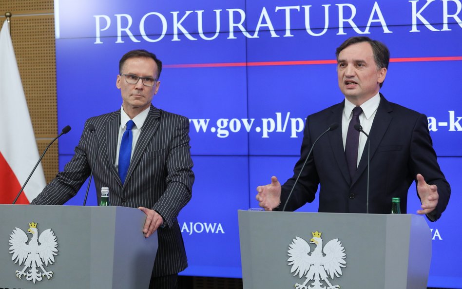 Minister sprawiedliwości, prokurator generalny Zbigniew Ziobro i prokurator Tomasz Szafrański