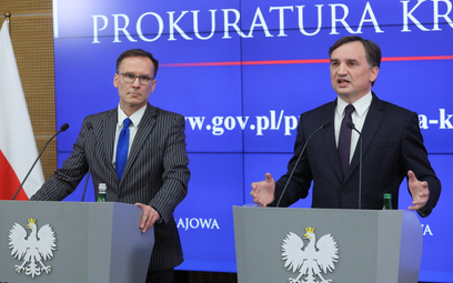 Minister sprawiedliwości, prokurator generalny Zbigniew Ziobro i prokurator Tomasz Szafrański