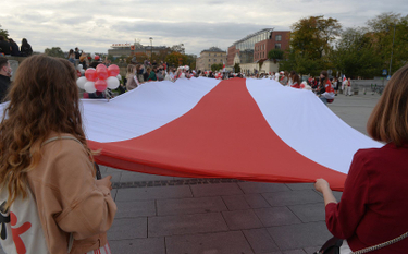 Protest w Krakowie po wyborach na Białorusi