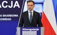 Minister finansów i gospodarki Andrzej Domański podczas konferencji prasowej "DEREGULACJA 2.0: przyj