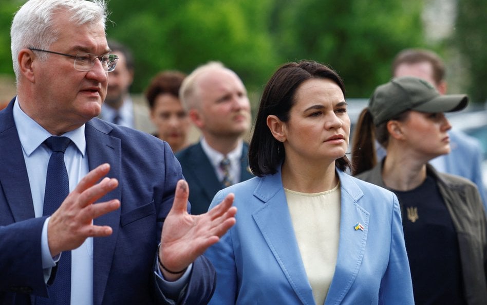 Andrij Sybiha i Swiatłana Cichanouska w Kijowie