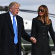 Donald Trump i Melania Trump na lotnisku w Shannon w Irlandii
