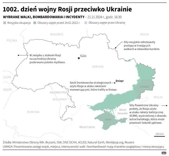 Tak wyglądała sytuacja na froncie w 1002 dniu wojny