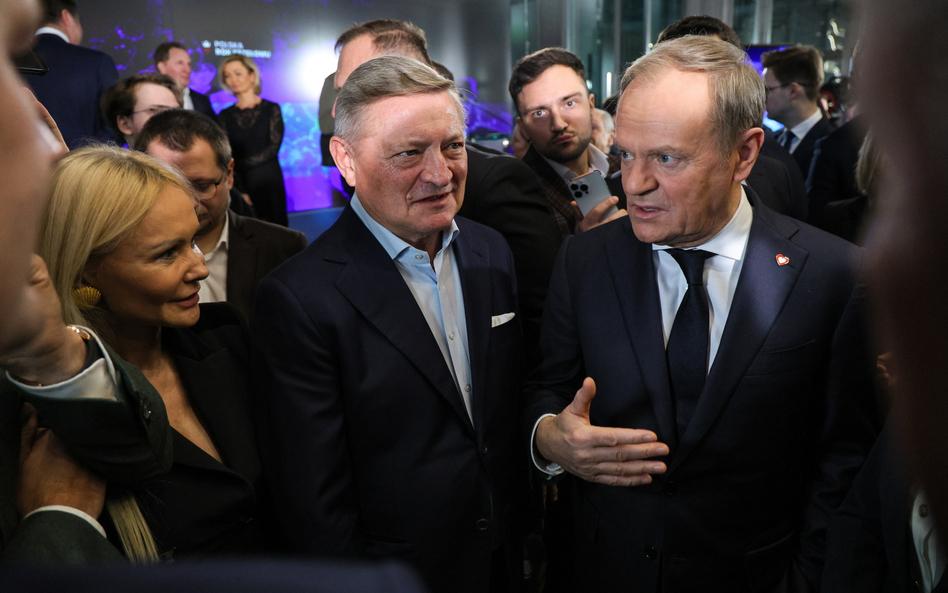 Premier Donald Tusk podczas wydarzenia "Polska. Rok przełomu"