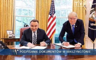 Andrzej Duda opublikował przerobione zdjęcie z Donaldem Trumpem