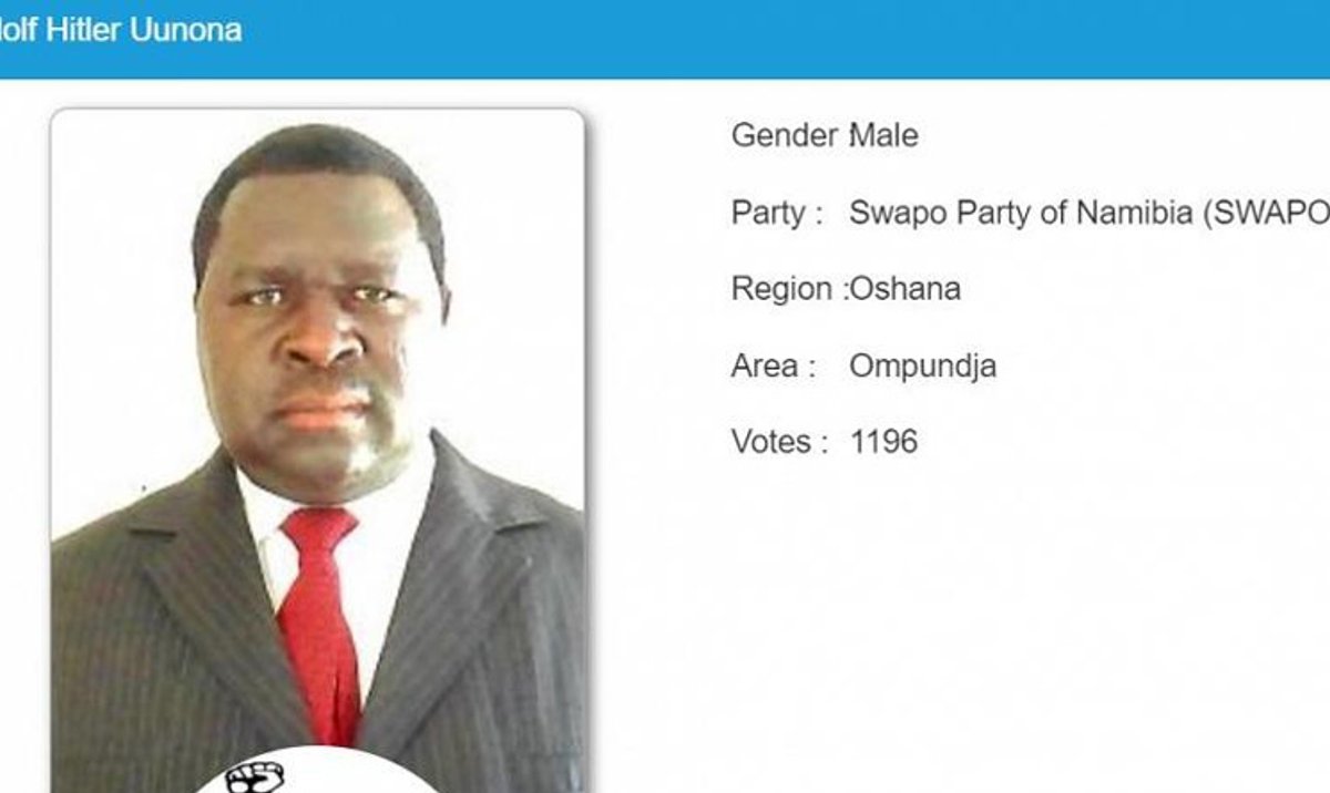 Adolf Hitler wygrał wybory w Namibii