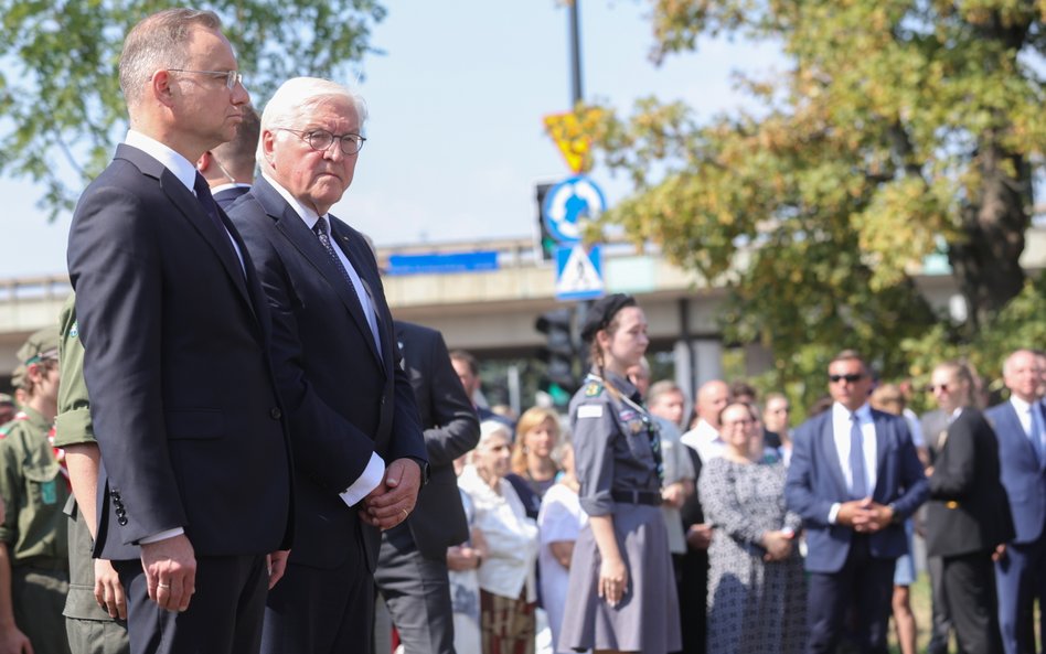 Prezydent RP Andrzej Duda i prezydent Republiki Federalnej Niemiec Frank-Walter Steinmeier w Miejscu